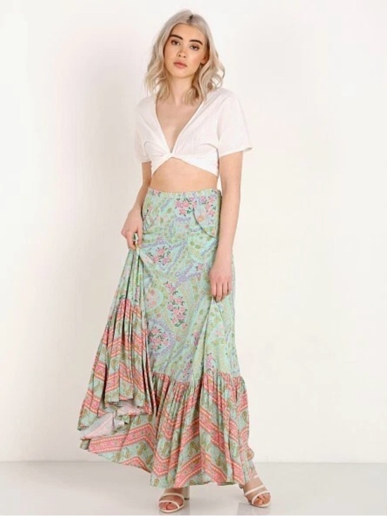 Spell Dresses & Skirts - Spell City Lights Maxi Skirt - Sage